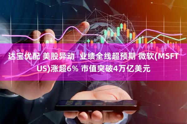 达宝优配 美股异动  业绩全线超预期 微软(MSFTUS)涨超6% 市值突破4万亿美元